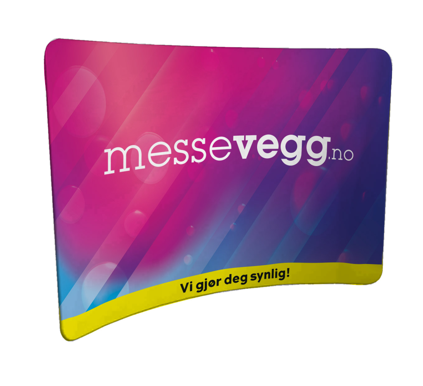 Buet messevegg med glidelås